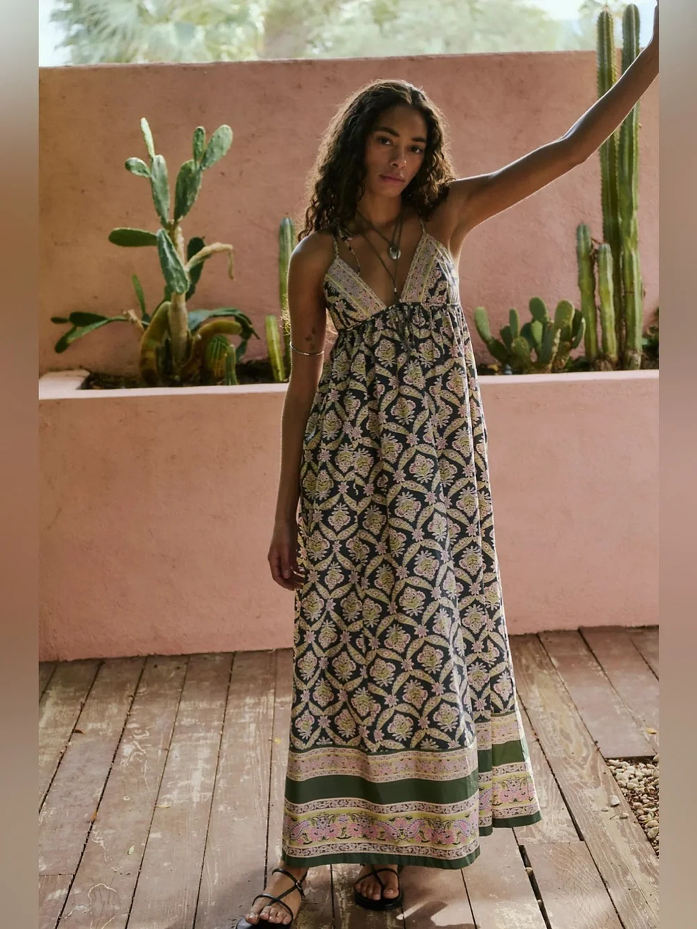 Sorrento Stroll Print Maxi Dress Free People
